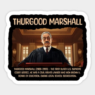 Thurgood Marshall, Black History, Black Man Sticker